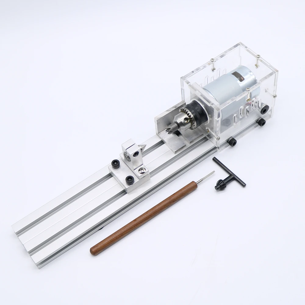 Mini Lathe Beads Machine Woodworking DIY Lathe Polishing 